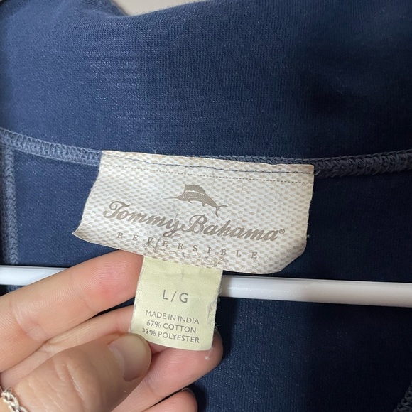 Tommy Bahama Reversible 1/3 zip pullover sweater Size L - Picture 4 of 8